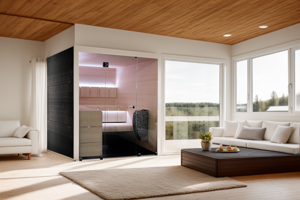 Harvia indoor sauna room