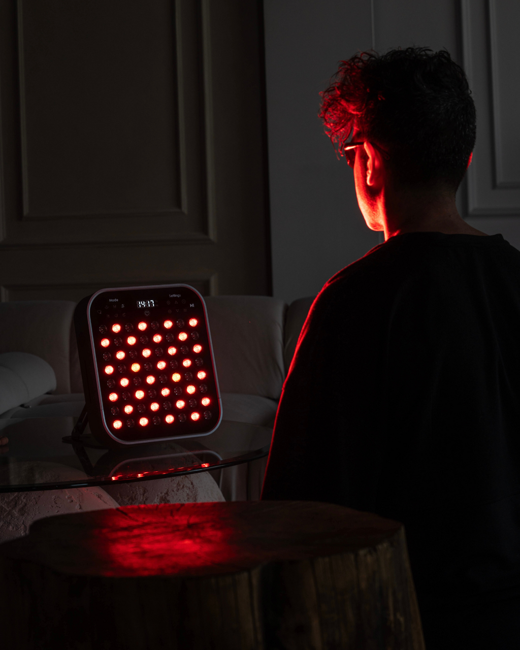 Renew Small Panel illuminated during a seated home session