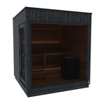 Thermasol Nordic Misty Large outdoor sauna, left door, electric heater