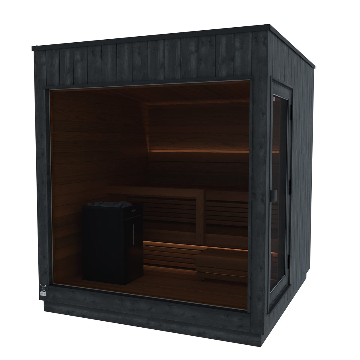 Thermasol Nordic Misty Large outdoor sauna, right door, electric heater