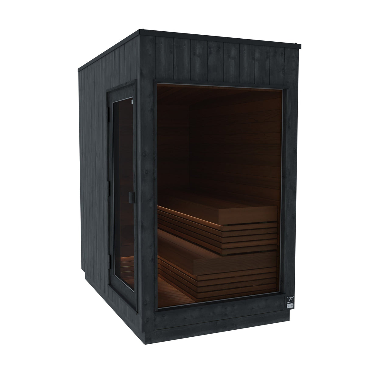 Thermasol Nordic Misty Small outdoor sauna, left door, electric heater