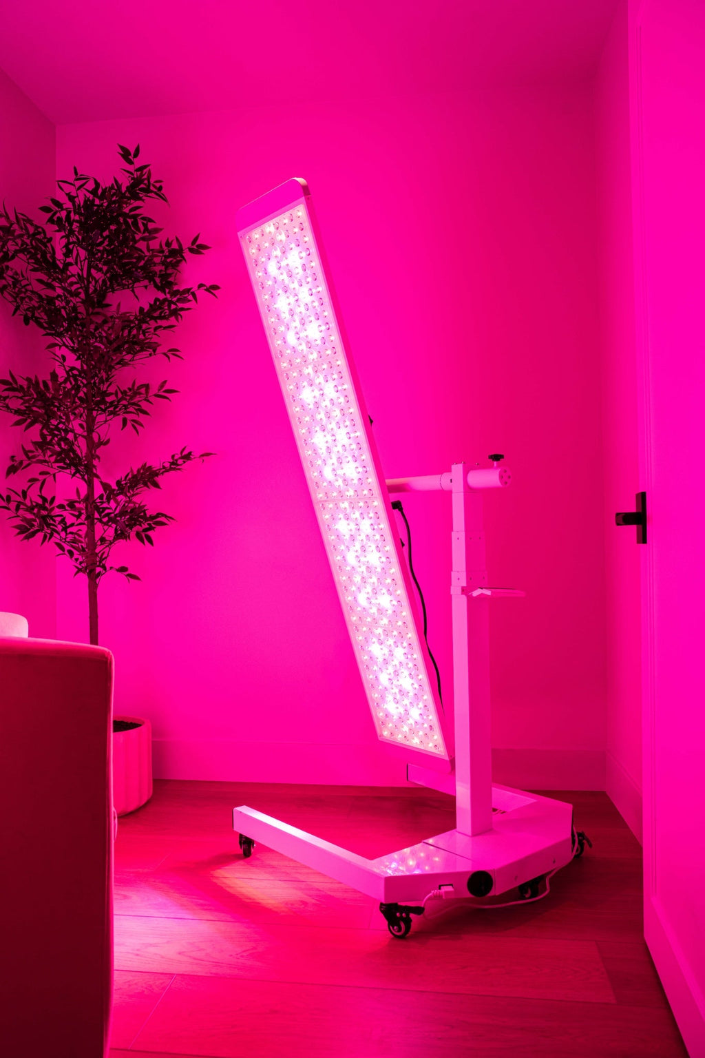 Renew Red Light Panorama Panel illuminated in a home interior