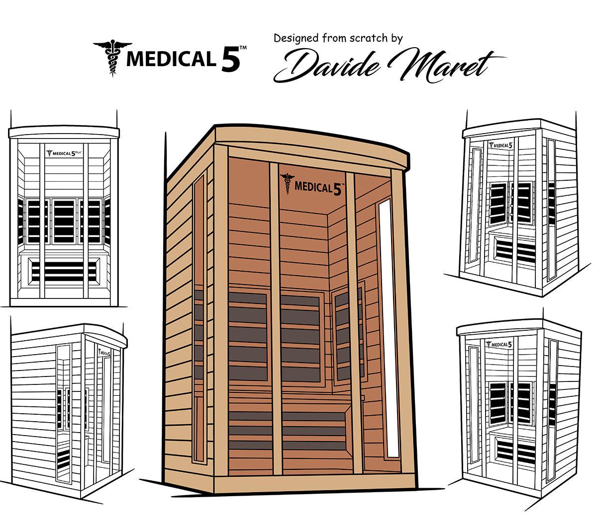 Modern Reform | Medical 5™ | 3-Person Infrared Sauna product image
