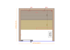 Thermasol Spectra outdoor sauna, floor plan with dimensions
