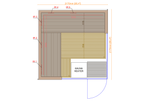 Thermasol Astra indoor sauna, floor plan