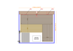 Thermasol Vue outdoor sauna, floor plan with dimensions