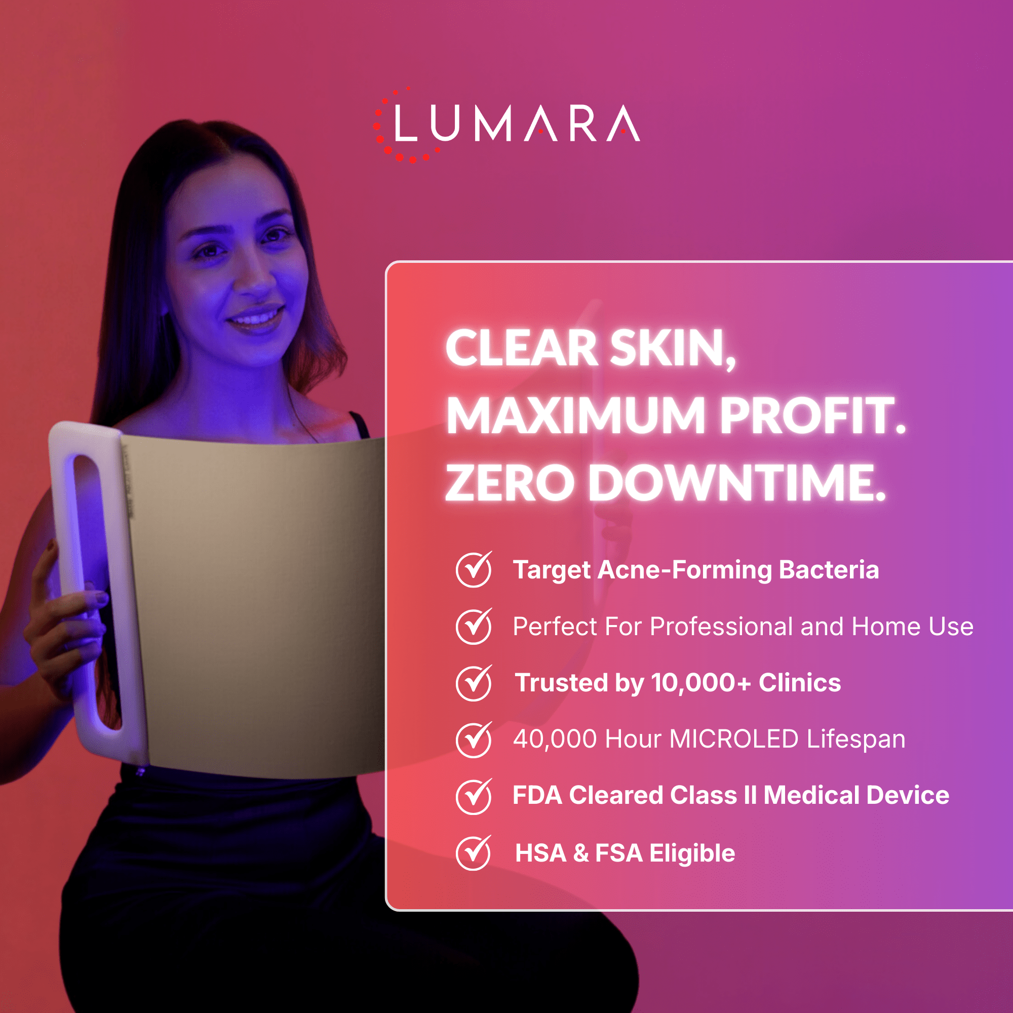 Lumara | Illuminate Blue | Red Light Panel