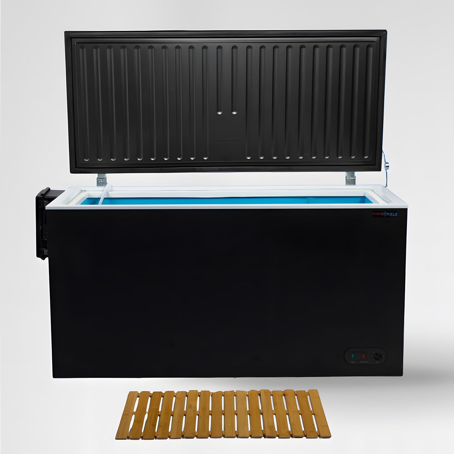 Fire Cold Plunge All-In-One - Black Hardwood Open View