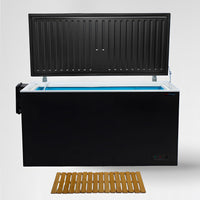 Fire Cold Plunge All-In-One - Black Hardwood Open View