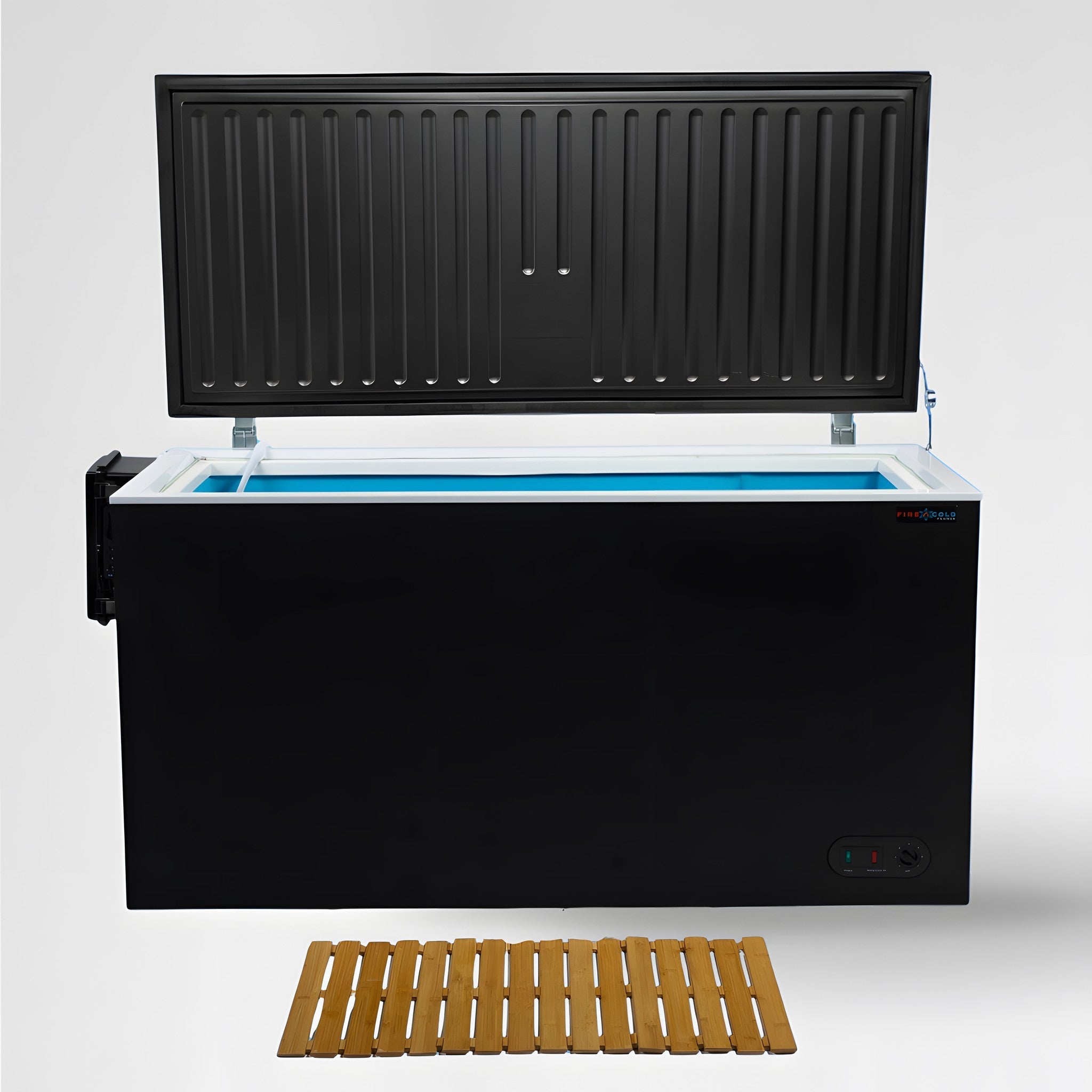 Fire Cold Plunge All-In-One - Black Hardwood Open View