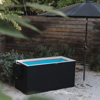 Fire Cold Plunge All-In-One - Walnut Hardwood Closed