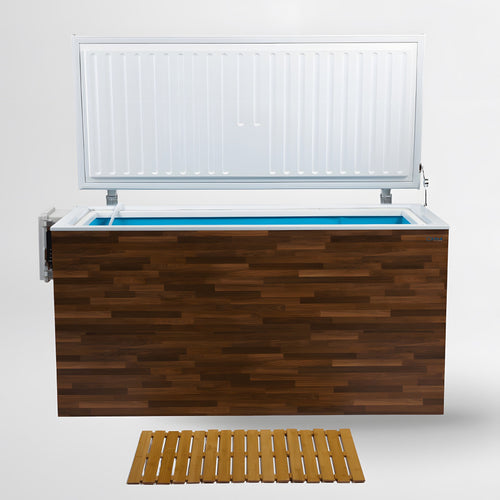 Fire Cold Plunge All-In-One - Walnut Hardwood Open View