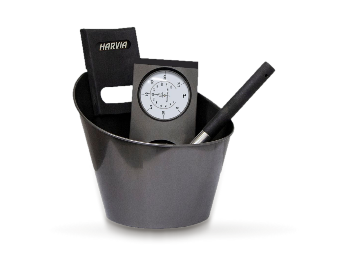 Harvia Black Steel sauna accessory set