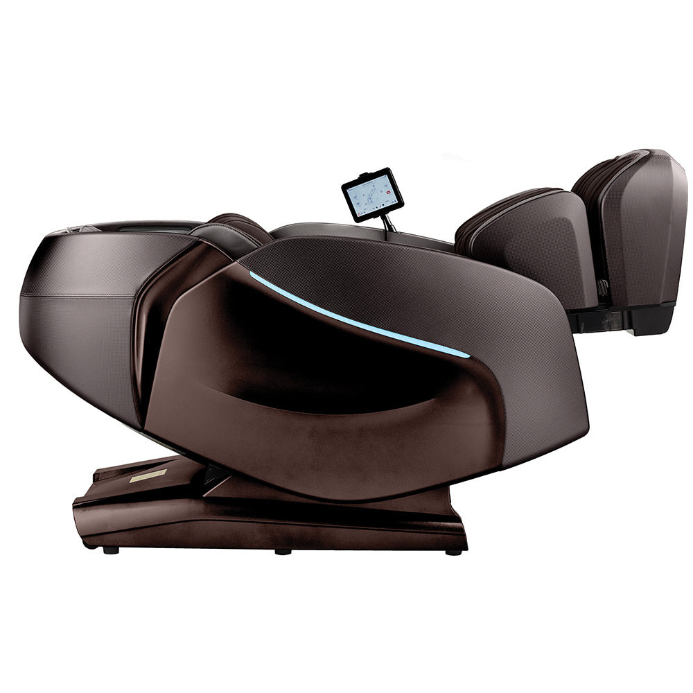 Kyota Hatsumei M900 in Dark Brown, side view with footrest extended