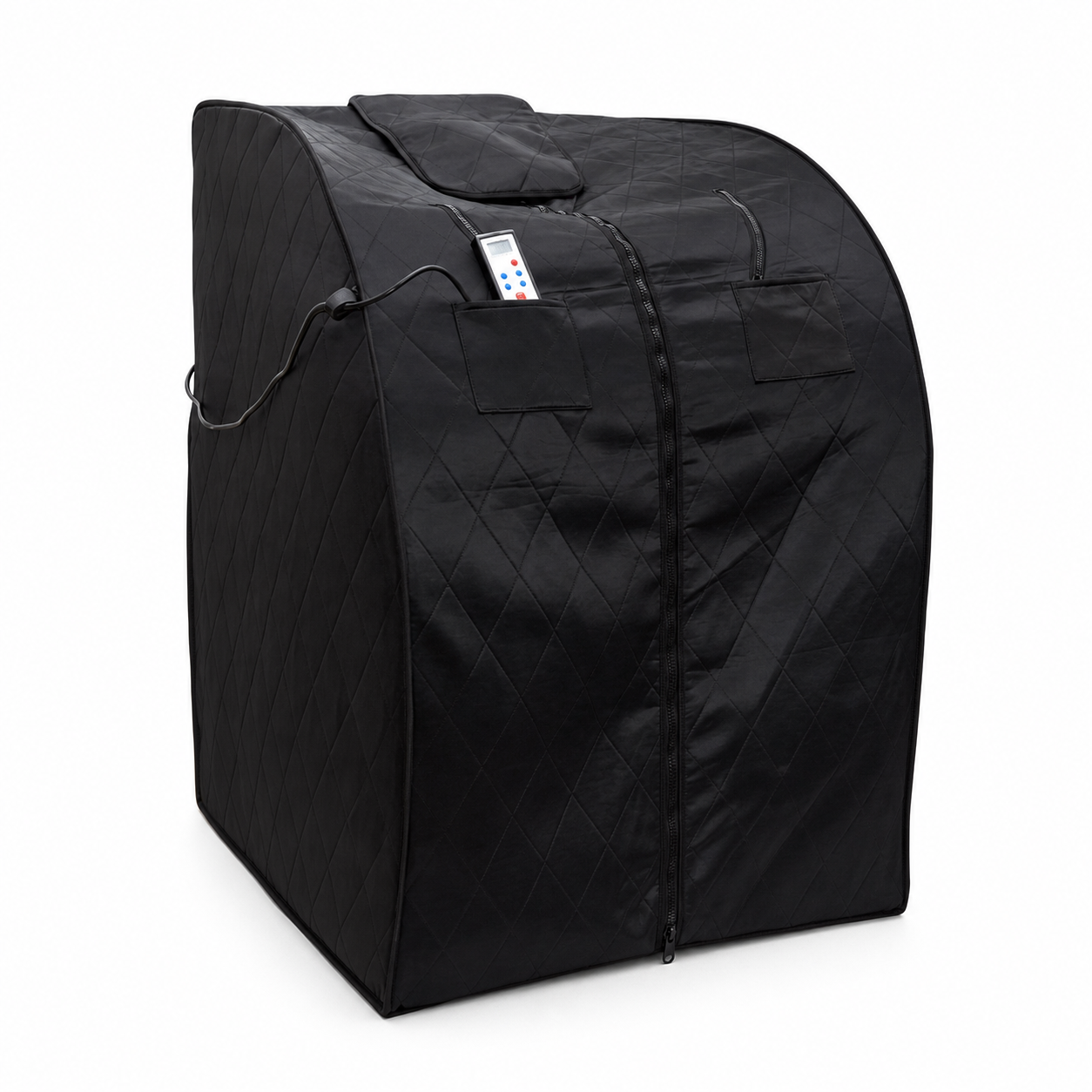 Therasage Thera360 Plus portable infrared sauna on white studio background