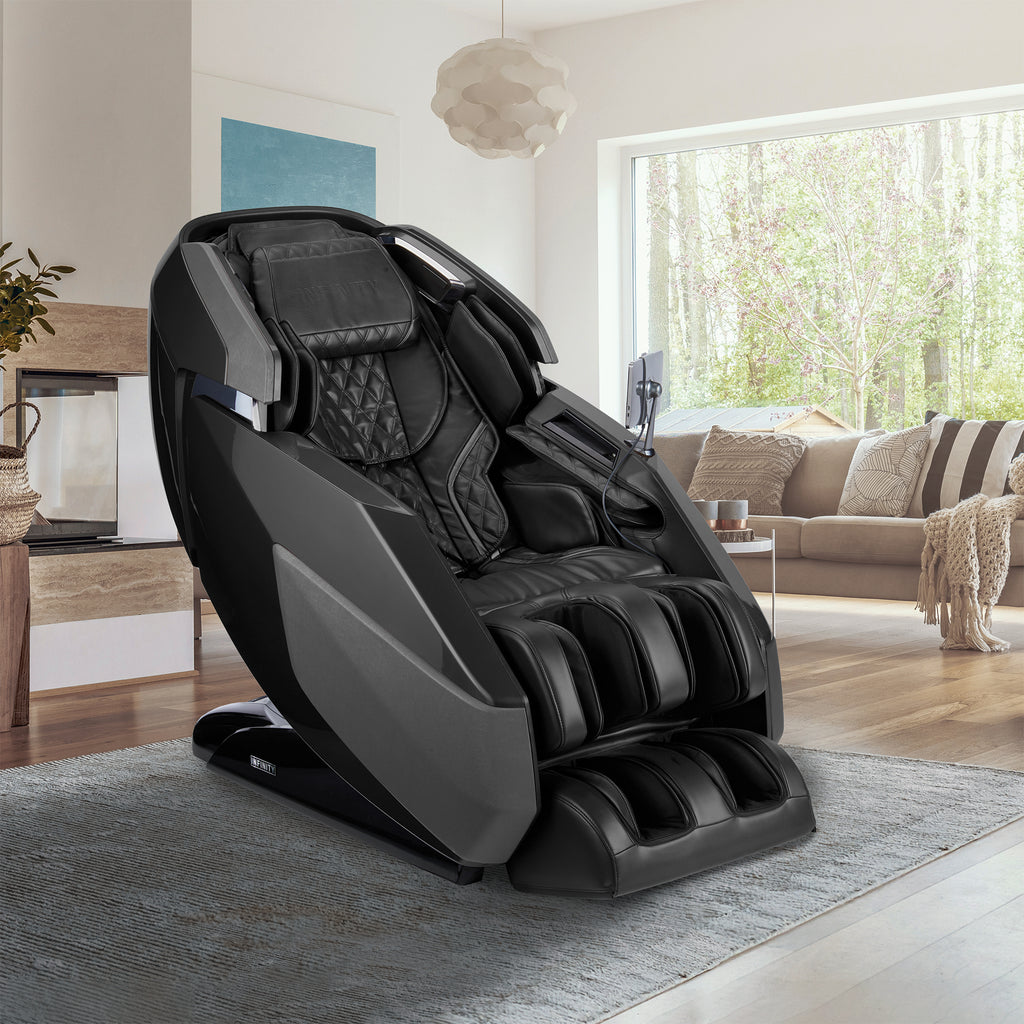 Infinity Imperial Syner-D in Black in a living room