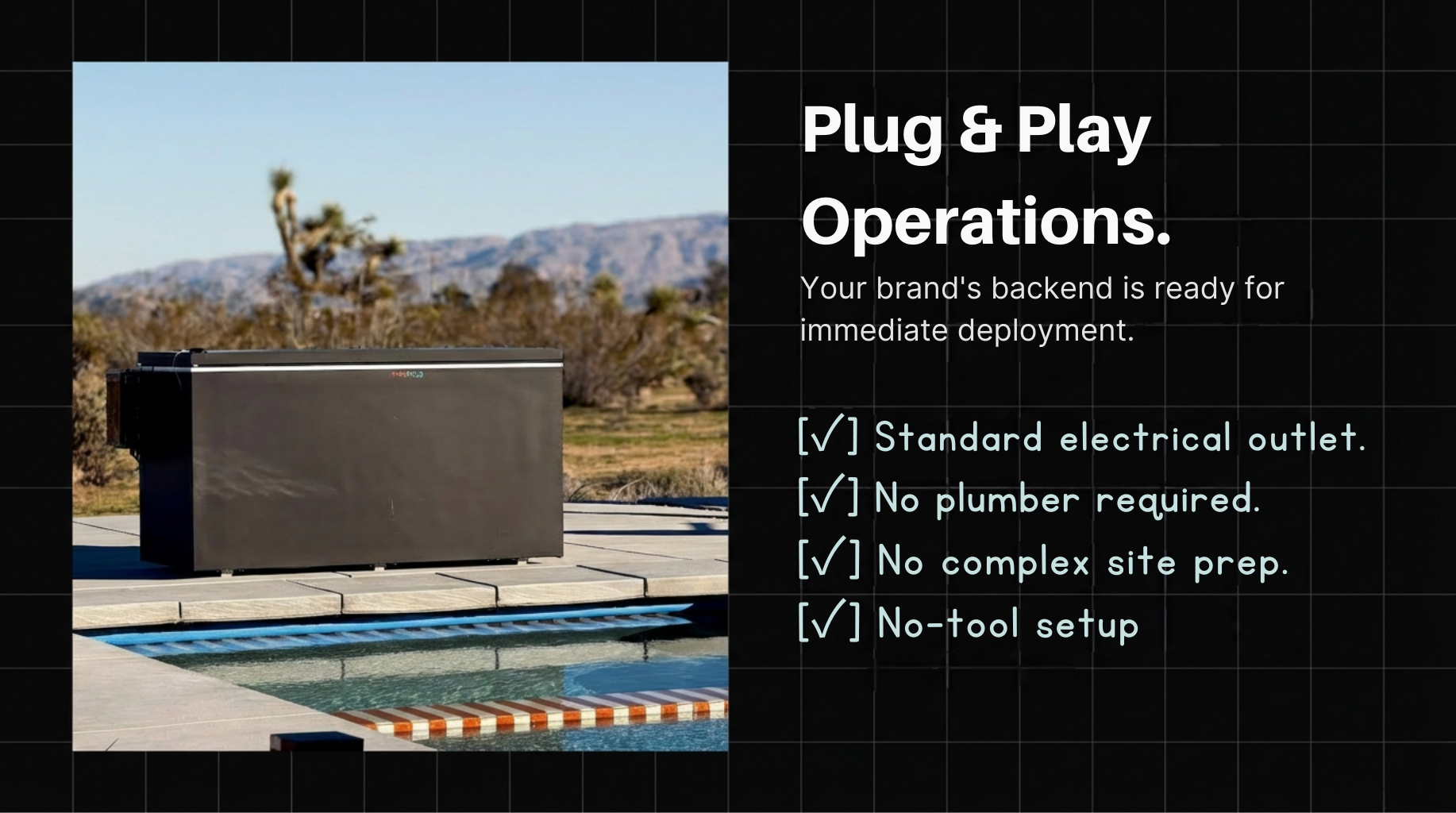 Plunge Zero plug and play operation on a standard outlet