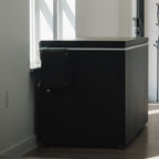Plunge Zero residential matte black hard top in an indoor room