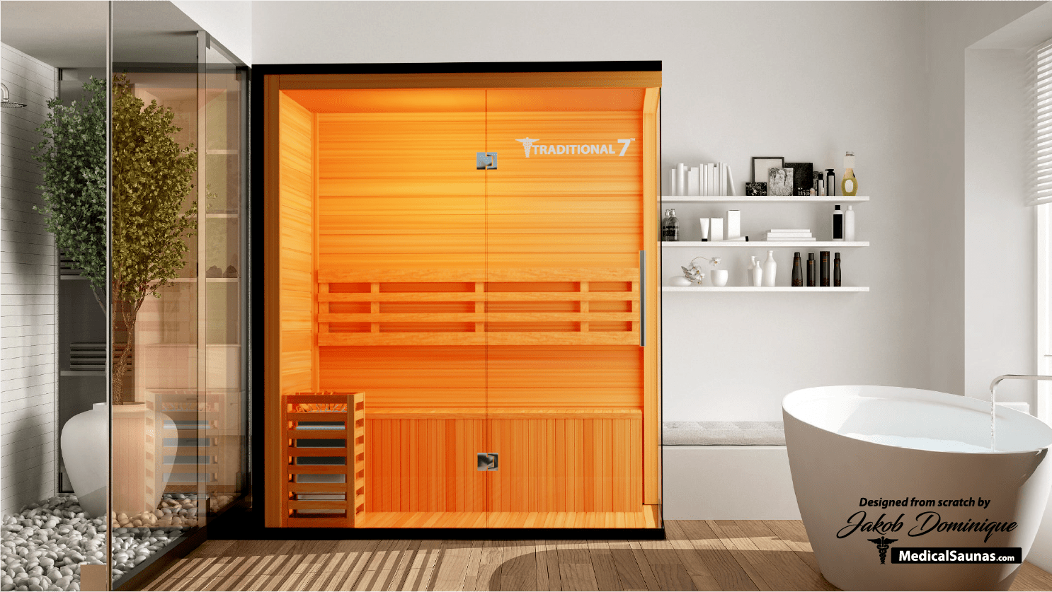 Modern Reform | Traditional 7™ | 3-Person Steam Sauna product image