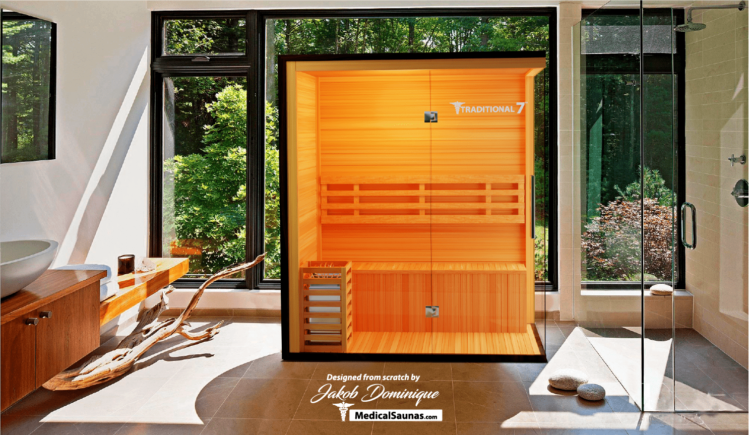 Modern Reform | Traditional 7™ | 3-Person Steam Sauna product image